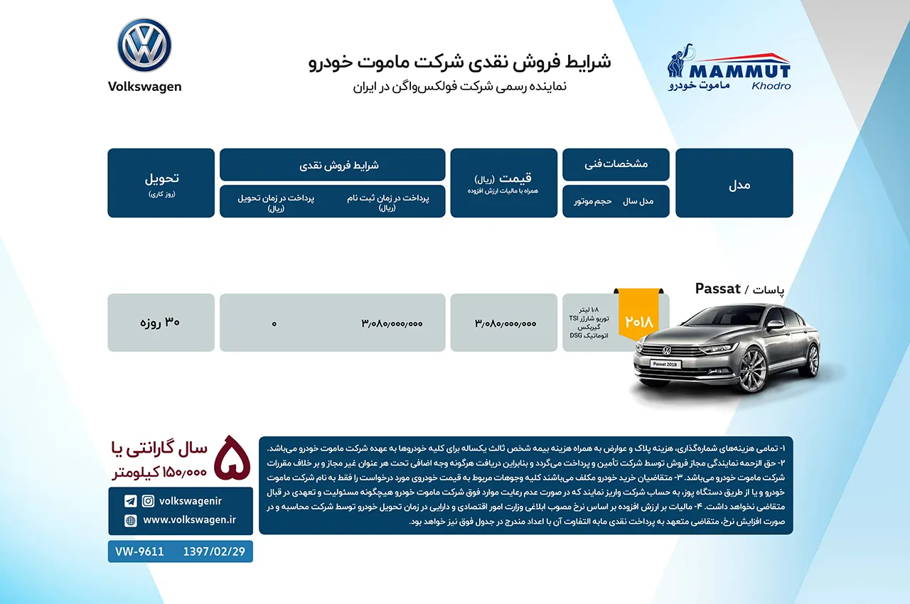 Passat sales min